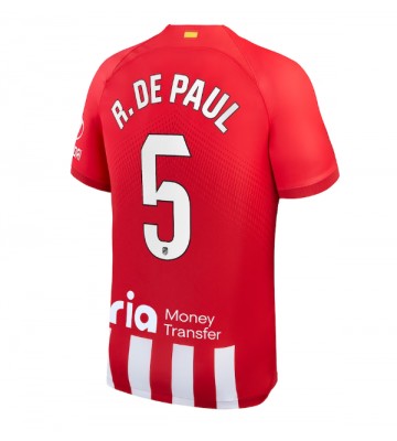 Atletico Madrid Rodrigo De Paul #5 Hjemmebanetrøje 2023-24 Kort ærmer